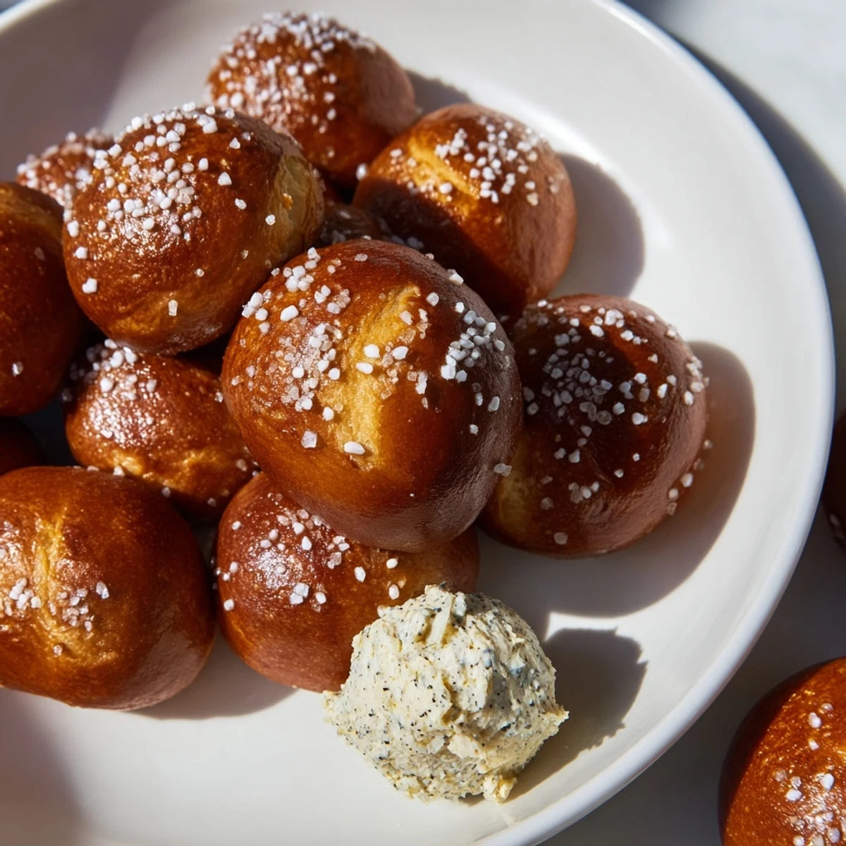 Christkindlmarkt Laugengebäck Zaatar Butter