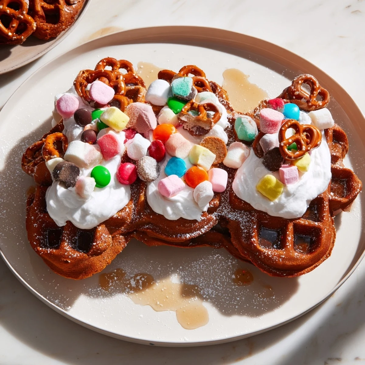 Gewürzte Lebkuchenwaffeln Frühstück