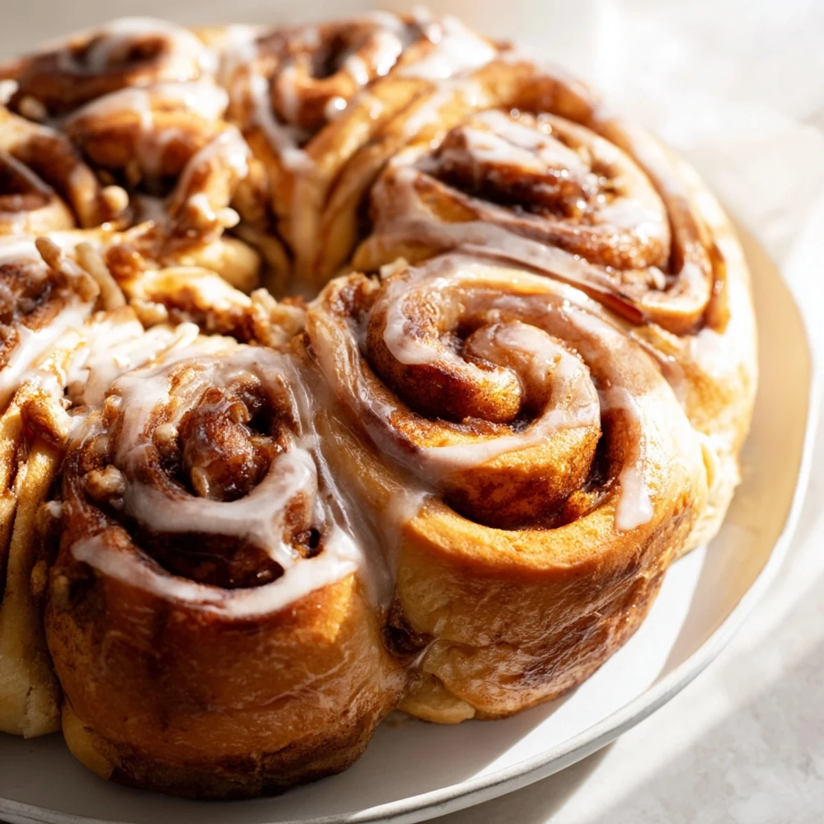 Fluffy, pull-apart layers of Cinnamon Swirl Christmas Tree Bread, perfect for a cozy brunch.