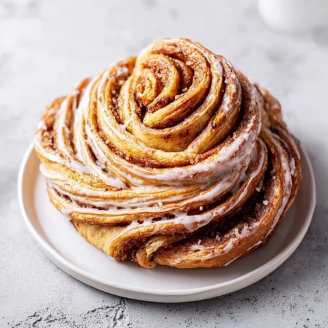 Warm, golden Cinnamon Swirl Christmas Tree Bread with a glistening egg wash, ready to serve.