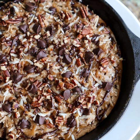 German Chocolate Skillet Cookie
