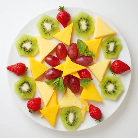 Kaleidoskop bunter Früchte Käse #135