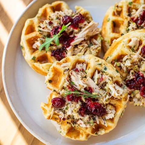 Stuffing Waffle Chicken Slider