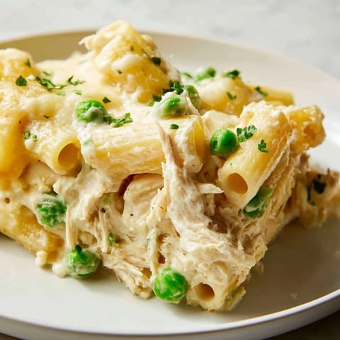 Slow Cooker Hähnchen Alfredo
