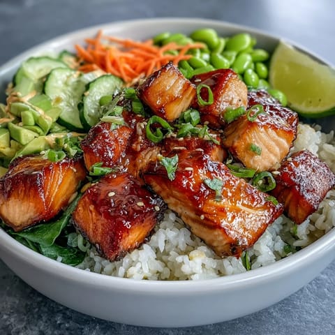 Gebackener Lachs Reisschale