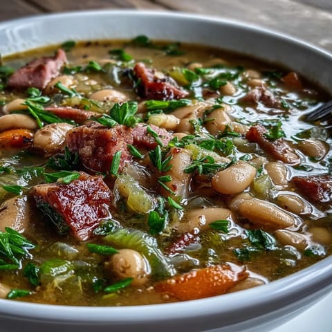 Schinken große Bohnensuppe