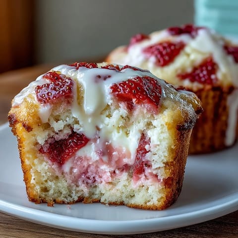 Erdbeer Cream Cheese Muffins
