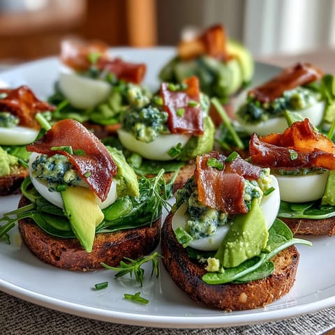 Grüne Eier & Schinken Snack