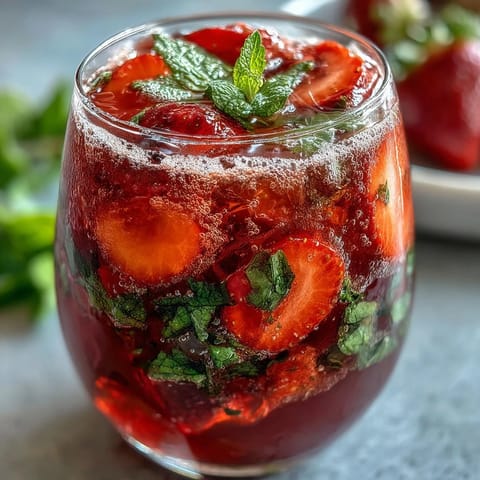 Strawberry Mint Mocktail Pitcher