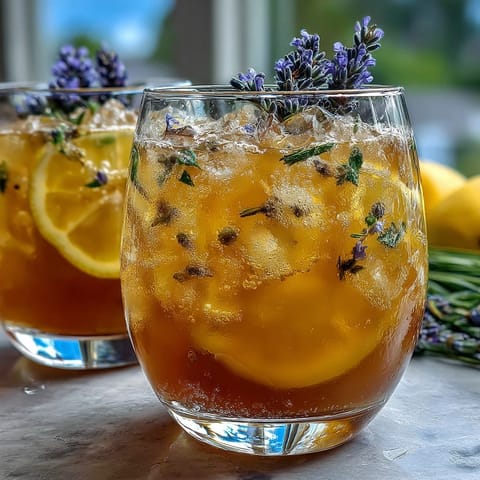 Ein erfrischender, floraler Cocktail mit hausgemachtem Lavendelsirup, zitronigem Lemonade und prickelndem Wein – perfekt für den Sommer.