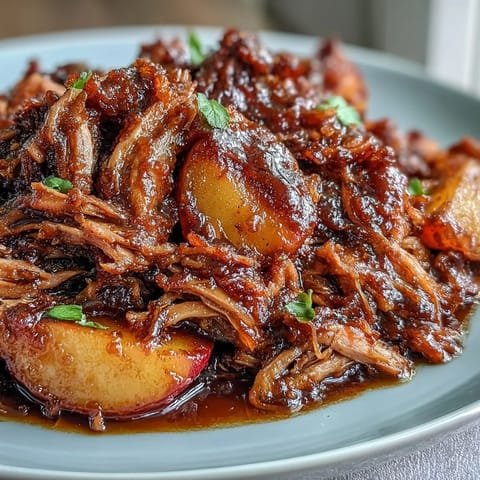 Sommer Honig Pfirsich BBQ Schweinefleisch