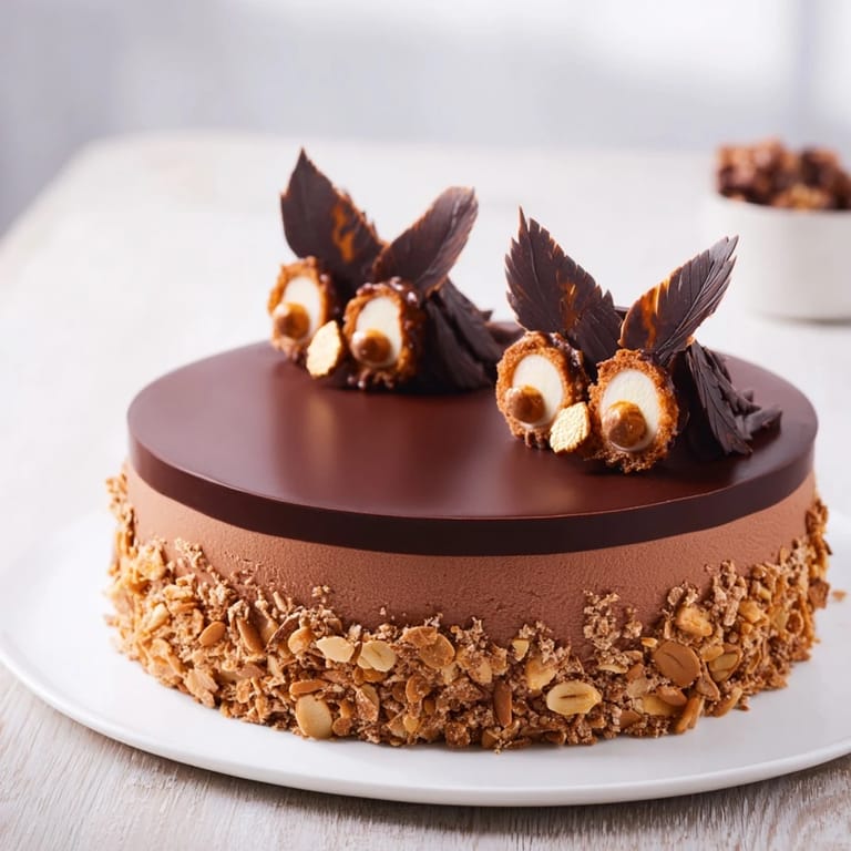 Serving a slice of the elegant Plaisirs Sucrés Hibou de la Nuit entremets with dark chocolate.
