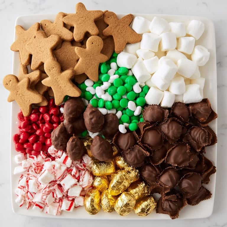 Festive Santas Sack Candy Avalanche overflowing with Christmas candies and treats, ready for your holiday party.