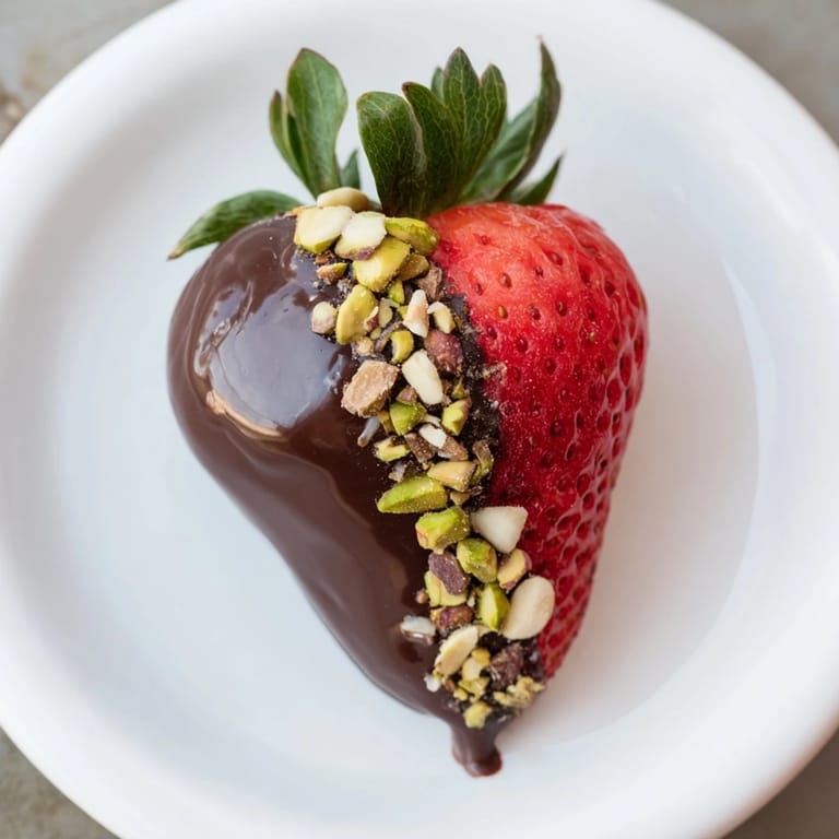 Freshly dipped dark chocolate covered strawberry dips, ready to cool with festive sprinkles, a sweet treat.