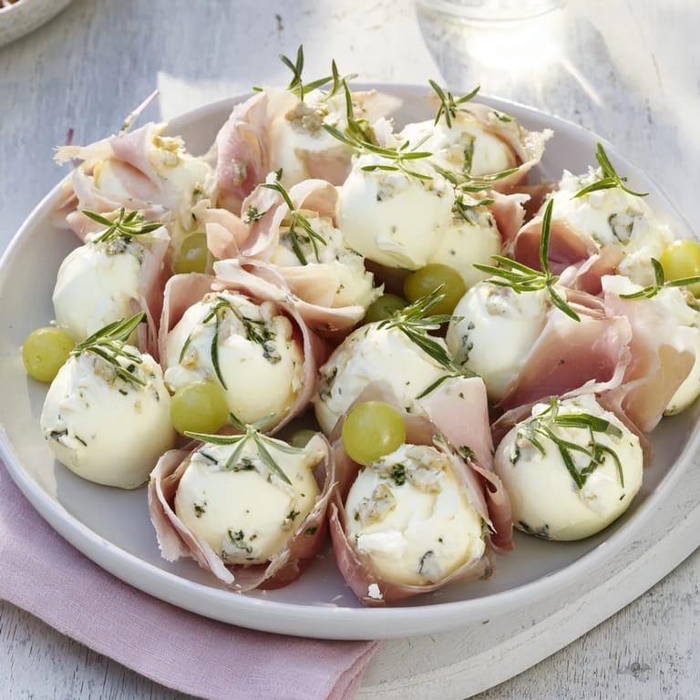 Delicious, visually appealing Mistletoe Kissing Ball, perfect for sharing at a holiday gathering with friends.