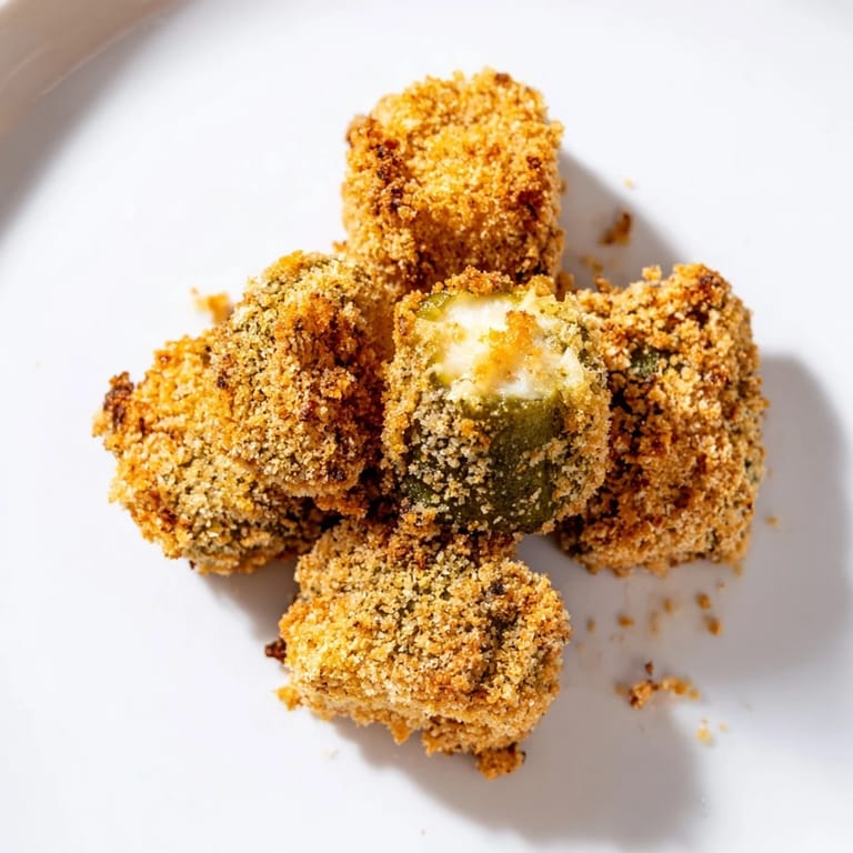 Close-up of freshly fried Crispy Chickle Bites, served hot, a perfect party snack with dipping sauce.