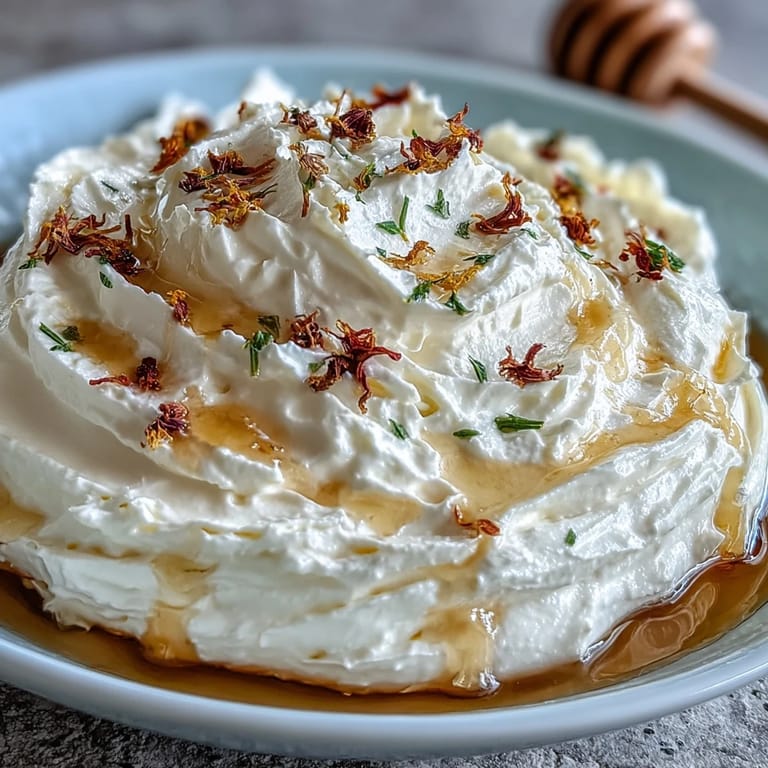 3. Samtiger, geschlagener Feta mit Honig-Salz-Glasur und frischem Thymian – ideal zu warmem Brot oder Gemüse.